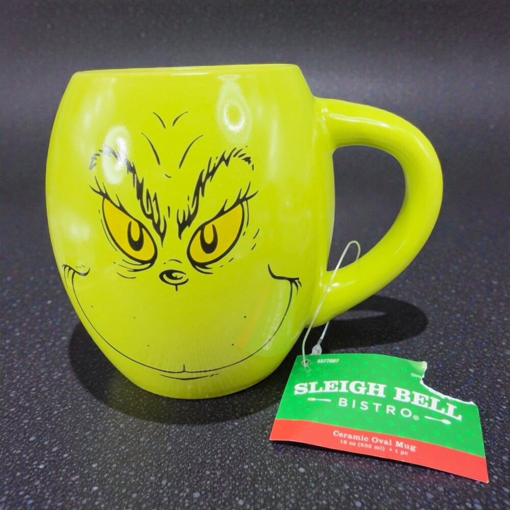 Bioworld Grinch Naughty And Nice Coffee Mug Cup Green 18 Oz Ceramic Mug‎ W Tag